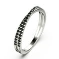 thumbnail image 2 of Crossing Style 0.45ct black diamond moissanite 10k White Gold Wedding Band, 2 of 4