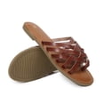 thumbnail image 3 of Pennysue Women Strappy Slippers Summer Brown Flat Sandals Size 10, 3 of 8