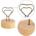 thumbnail image 4 of Portafotos de madera en forma de corazón, soporte de Clip para fotos de mesa, 15 Uds., 4 of 5
