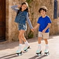 thumbnail image 5 of EONROACOO Teen Kids Roller Skates, Light-up Wheels Double-Row Quad Skates,Youth 3, 5 of 11