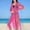 Swim-88Hot Pink, variant on Bathing Suit Cover up for Women Mesh Open Front Maxi Kimono Fringe Hem Tie Waist Sheer Beachwear Vacation Resort Wear Cruise Beach to Boardwalk