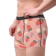 thumbnail image 3 of Bingfone Strawberry Floral Men's Underwear - Casual Stretch Boxer Briefs-X-Large, 3 of 7