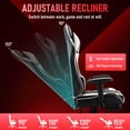 thumbnail image 6 of JONPONY Big and Tall 500LBS Gaming Chair, Ergonomic Design with 2D Armrests,PU Leather with Footrest and Lumbar Support, High Back Office Chair Support 8 Hours Long Sitting, Computer Chair,White, 6 of 8