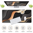 thumbnail image 2 of Topographic Mouse Pad, Gaming Mouse Pad, Extended Desk Pad 35.4x15.75in XXL Mouse Pad with Non-Slip Rubber Base, Abstract Mice Pad Desk Mat, Gray, 2 of 6