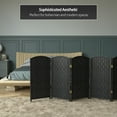 thumbnail image 6 of Red Lantern 3 ft. Short Diamond Weave Fiber Folding Screen - Black - 8 Panel, 6 of 7