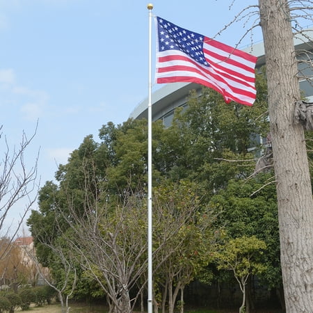 2017 New Silver 16/20/25ft Aluminum Alloy Material Flag pole Retractable Flagpole
