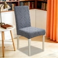 thumbnail image 5 of Cinvoph Vintage Dining Chair Covers, Exquisite Textured Stretch Chair Slipcovers, Chair Covers for Home Wedding Banquet Dining Room 18"x24"x"19", 5 of 6