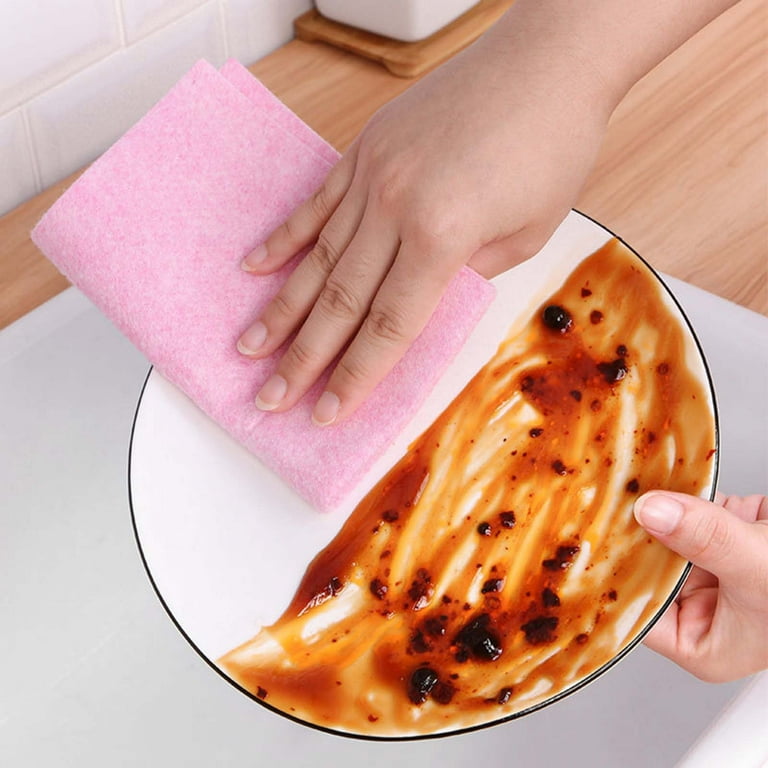 AZZAKVG Kitchen Rags 5 Pcs Reusable Cleaning Cloths Machine Washable Quick Dry Kitchen Towel Absorbent Cleaning Cloth for Kitchen Bathroom Cars and Cleaning