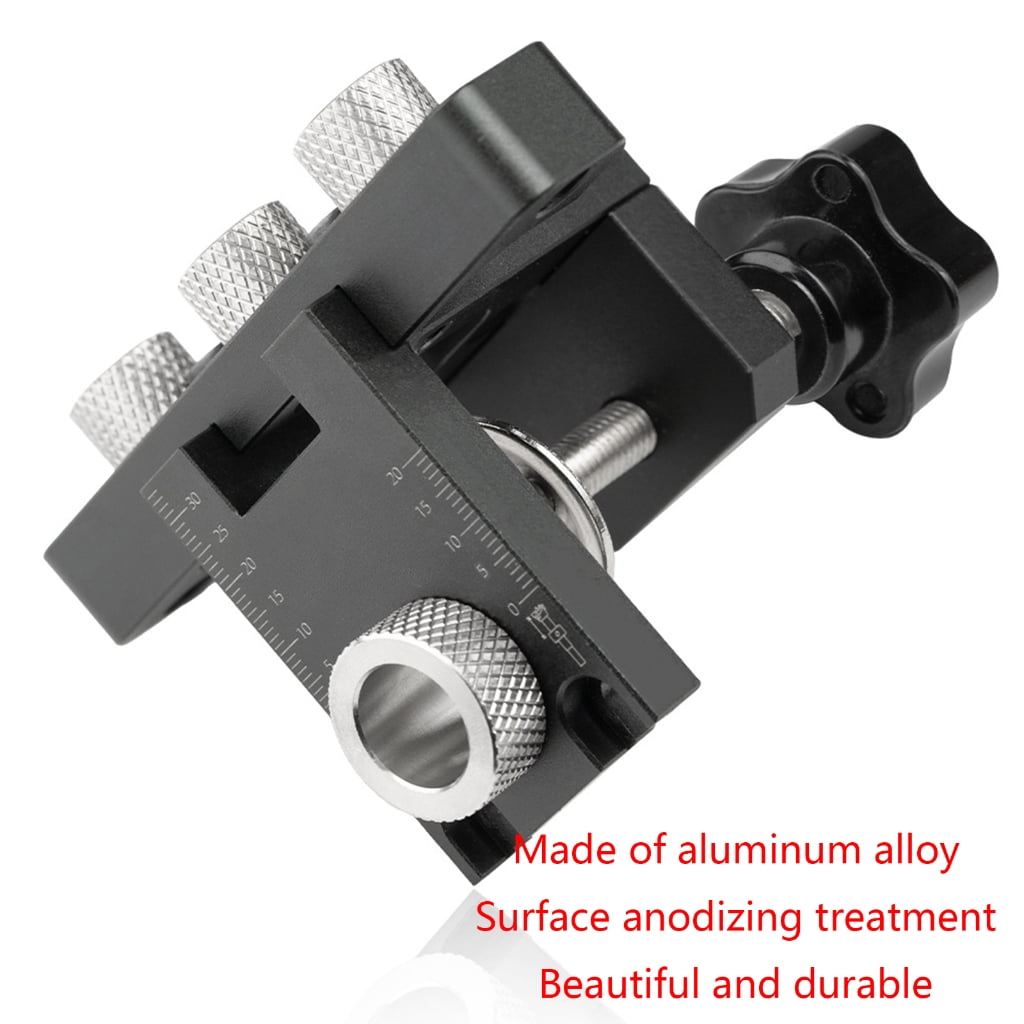 Quick Clamp 3 in 1 Woodworking Dowelling Jig Adjustable Drilling Guide Puncher Locator Wood Hole Opener Carpentry Tools