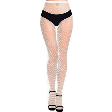 

Womens Glow-in-the-dark Fishnet Stocking Luminous High Waist Hollow Out Thigh Pantyhose Socks Tights Stockings