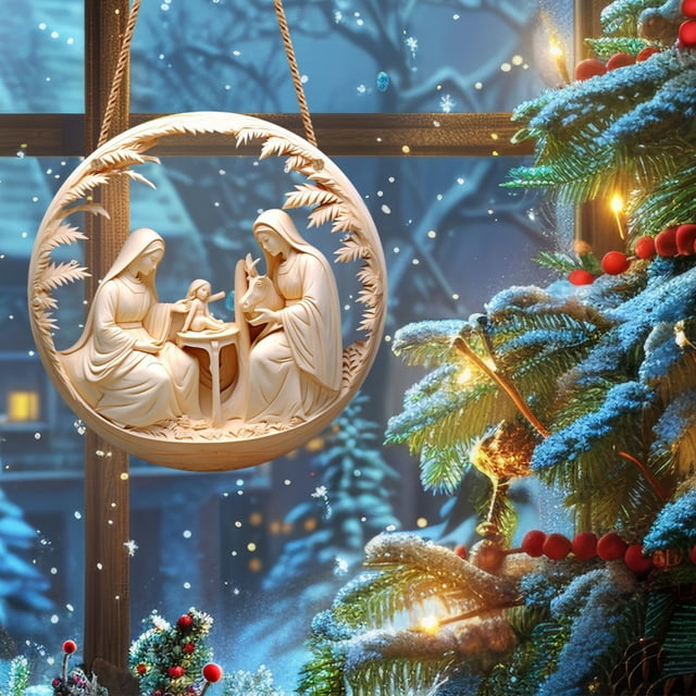 XWSHYW Adornos Colgantes Adornos de Belén Adornos Navideños Colgantes Belén Adornos de Belén para Navidad 111 Adornos Navideños de Belén Decoración Religiosa