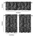 thumbnail image 6 of Kitchen Curtains 36 Inch Short - 3 Panel Set, Rod Pocket Window Curtain, Boho Floral Tribal Style, 100% Polyester for Farmhouse, Kitchen, Cafe, Bedroom, Easy Wash, 6 of 6