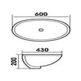 thumbnail image 2 of DROP Bath and Kitchen DR091058 Undermount Bathroom Sink, 2 of 3