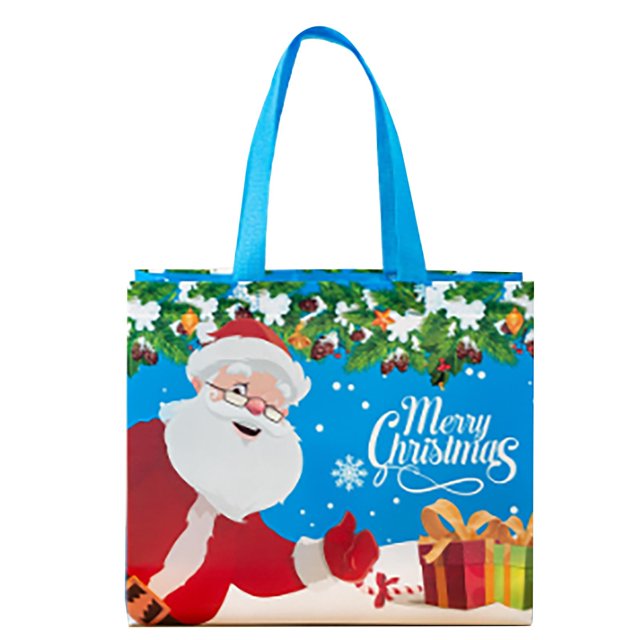 Less Than 5 Gift Wrapping Paper Christmas Handcarry Gift Bags: Santa & Snowman Theme
