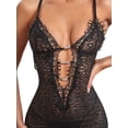 thumbnail image 3 of Keeccty Women Babydoll Lingerie See-Through Lace Mesh Sexy Nightgown, 3 of 4