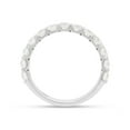 thumbnail image 6 of AFFY Half Eternity Ring for Women,1.20CT Round Lab Created Moissanite Wedding Band in 14K White Gold over Sterling Silver Size-6.5, 6 of 8