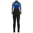 thumbnail image 3 of iiniim Girls Dance Unitard Ice Skating Outfits Long Sleeve Gymnastics Leotard with Yoga Leggings Pants Set Activewear Blue 8, 3 of 7