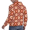 thumbnail image 6 of Naloa 70s Retro Style Men's Casual Hooded Collar Drawstring Hoodies Pullover Sweatshirts Casual Long Sleeve Shirts-Small, 6 of 7