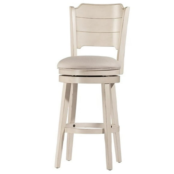 Hillsdale Clarion 41.25" Wood Contemporary Counter Stool in White