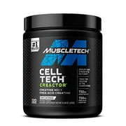 Creatine Powder | MuscleTech Cell-Tech Creactor Creatine HCl Powder | Post Workout Muscle Builder for Men & Women | Creatine Hydrochloride + Free-Acid Creatine | Unflavored HCl Creatine (120