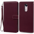 thumbnail image 1 of For Xiaomi Redmi 5 Plus Case Redmi 5 Shockproof Wallet Flip Case for Xiomi Redmi 5 plus 5plus Phone Cases Leather Fundas Shell Wine Red -Strap For Redmi 5 Plus, 1 of 6