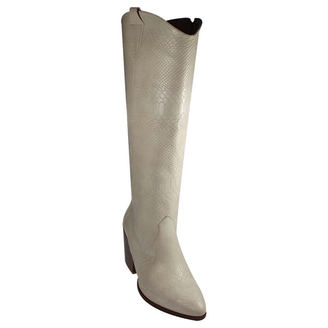 BOTA ALTA LEON MUJER CREMA SINTETICO 2013 LEON 2013p