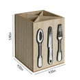 thumbnail image 3 of Yialzm Wood Utensil Organizer Countertop Flatware Storage Box with Compartments for Forks Spoons Knives Suit for Home Dining Kitchen Decor Tabletop Easy to Carry Gift for Special Occasions, 3 of 7