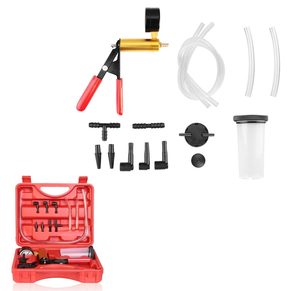 iMounTEK Auto Vacuum Pump Tester Set Vacuum Pump Brake Bleeder Kit Vacuum Gauge Test Tuner Tools