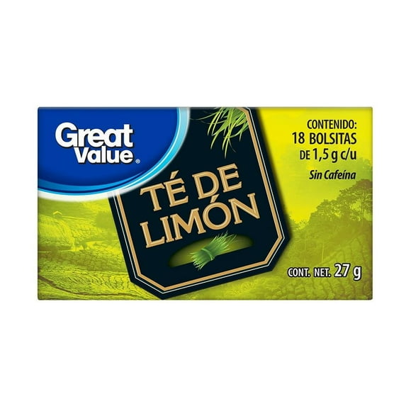 Té  de limón Great Value 18 sobres 1.5 g c /u