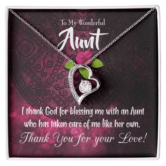 To Aunt I Thank God Forever Love Necklace