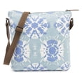 thumbnail image 3 of Aqua Blue Bohemian Handbags Sierra Explorer Crossbody Cotton Adjustable Strap Distressed Appearance Pewter Hardware Canvas Tie Dye Crossbody, 3 of 5