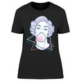 thumbnail image 1 of Woman Blowing Bubble Gum Art T-Shirt Women -Image by Shutterstock, Female Large, 1 of 4