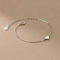 thumbnail image 2 of Pulsera de plata de ley S925 con forma de corazón pequeño y brillante en forma de corazón de melocotón, 2 of 5