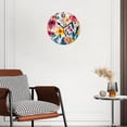thumbnail image 2 of 12 Inch Wall Clock Battery Operated Silent Clock Decorative for Office, Kitchen, Outdoor, Living Room，Flowers and Full Moon in The forest Simple, 2 of 4