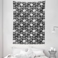 thumbnail image 1 of Floral Tapestry, Bunch of Rose Bouquets in Monochrome Tones Romantic Branches Revival, Wall Hanging for Bedroom Living Room Dorm Decor, 60W X 80L Inches, Pale Grey Charcoal Grey, by Ambesonne, 1 of 2