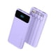 thumbnail image 1 of Power bank portátil de 10000 mAh, 22.5 W, con 4 cables, morado, 1 of 9