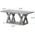 thumbnail image 2 of Farmhouse Coffee Table with Shelf, Wood Coffee Table for Living Room, Open Display Area,47” Grey, 2 of 10