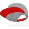 thumbnail image 2 of Daxton Classic Snapback Hat Custom A to Z Initial Varsity Letters, Light Grey Red Hat White Black Letter M, 2 of 3
