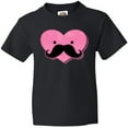 thumbnail image 3 of Inktastic Kawaii Mustache Heart Youth T-Shirt, 3 of 5
