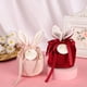thumbnail image 5 of Bowknot Easter Bunny Cute Gift, W / Cards & Pearls Bunny Ears Egg Basket Jewelry Organizer Treat Bags Velvet Candy Bag para cumpleaños Pascua rojo Yotijar Bolsas De Terciopelo Para Dulces, 5 of 10