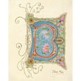 thumbnail image 2 of Sara Ker 12x14 Black Ornate Wood Framed Double Matted Museum Art Print Titled: Illuminated Initial (ca. 1893), 2 of 5