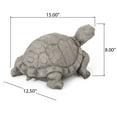 thumbnail image 3 of GDF Studio Delphos Outdoor Turtle Garden Statue, Dark Gray, 3 of 7