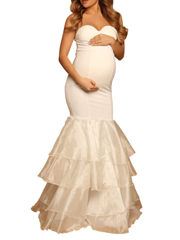 one shoulder ruffle hem maxi dress