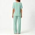 thumbnail image 4 of Naittoop Soft Pajama Set for Women Short Sleeve from Sleepwear Lightweight Loose Pajamas Pjs Sets, 4 of 5