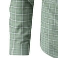 thumbnail image 5 of Mens Dress Shirt Plaid Cotton Business Formal Shirts Regular-Fit Wrinkle-Free Long Sleeve Button Down Casual Shirts Green XXXL, 5 of 5