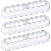 3-Pack 7” Indoor Motion Sensor LED Lights - Battery Operated, Stick on Cool White