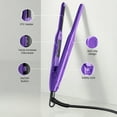 thumbnail image 3 of Kipozi Mini Flat Iron for Short Hair & Edges, 3/10" Small Hair Straightener for Pixie Cuts, Bangs, Anti-Pinch Curling & Styling Iron, Small Travel Straightener Iron, Purple, 3 of 7