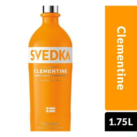 SVEDKA Clementine Orange Flavored Vodka, 1.75 L Bottle, 35% ABV