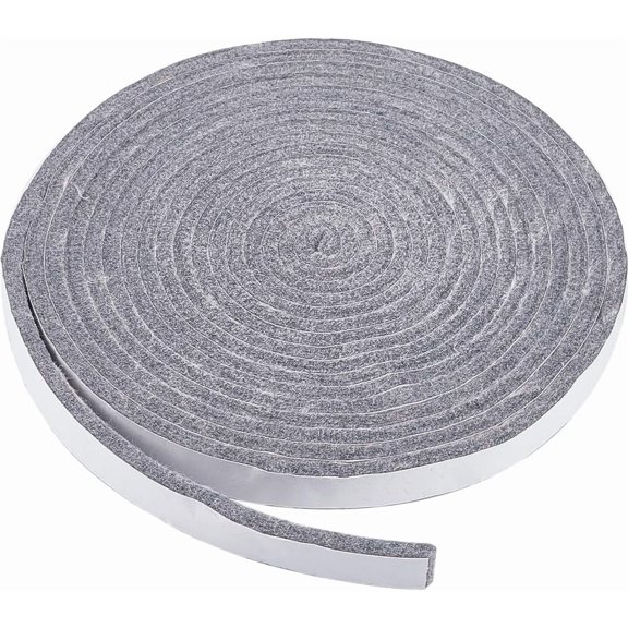1pc 14.8 Feet Smoker Gasket Seals 1/2" x 1/6" High Temp Grill Sealer Gasket Replacement Self Stick Felt High Heat BBQ Gasket Tape Smoker Chef for Efficient Cooking Smoker BBQ Lid Gray Silver