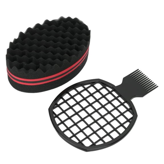FAGINEY Afro Hair Sponge,Twist Comb Sponge Set,Hair Twist Comb Sponge Set Home Salon Professional Portable Afro Hair Sponge Curl Comb Styling Tool
